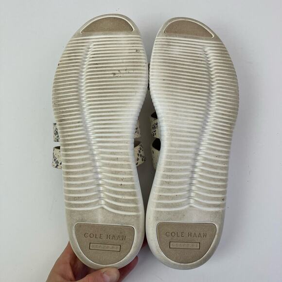 Cole Haan 2. Zerogrand Snake Print Slotted Slide Sandals W13317 Womens Sz 10.5 - Picture 15 of 16